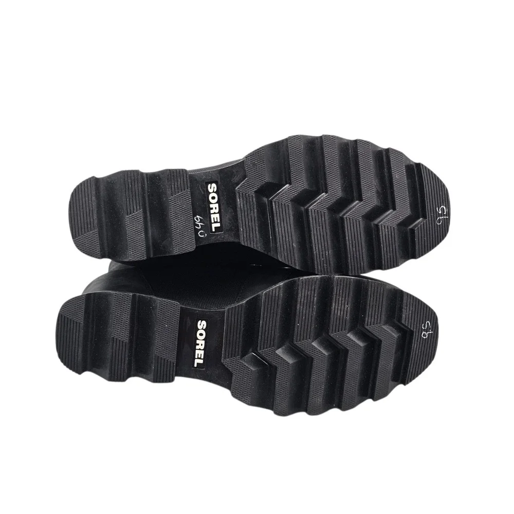SOREL Women's Size 9.5 NWT Joan of Arctic Wedge III Lexie Black Lace-Up Booties - Picture 5 of 8